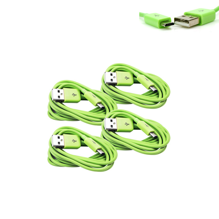 4X 10FT MICRO USB DATA POWER CHARGER CABLE CORD GREEN DROID DNA HTC ONE MOTO X