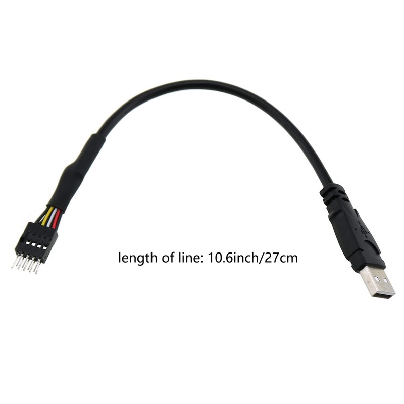 9Pin USB to USB Motherboard Header Cable Black 9Pin USB IDC Dupont Male Heade... gallery