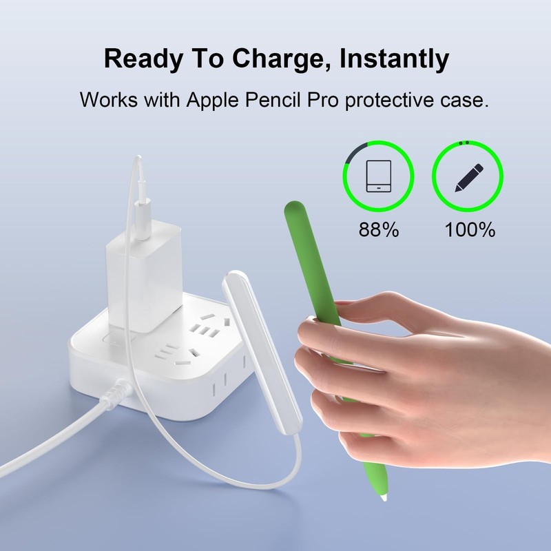 Magnetic Charging Cable for Apple Pencil Pro - Fast Charge Dock, LED Indicator, gallery