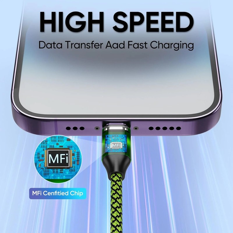 Iphone Charger 5 Pack 10 Ft USB Lightning Cable Apple Mfi Certified Cable Fast C gallery