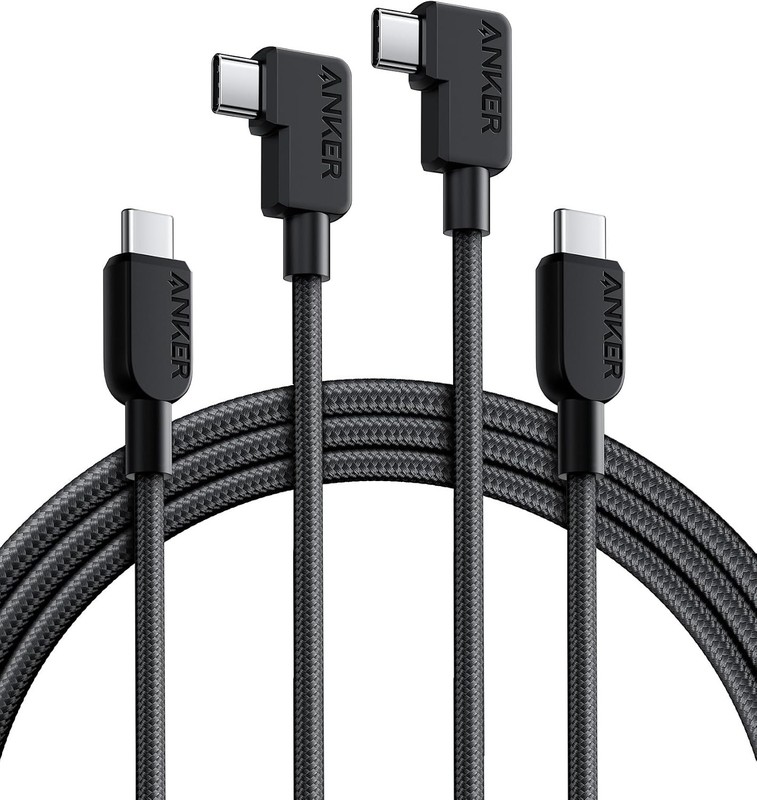 Anker USB C to USB C Right Angle Cable, 240W 90 Degree Type-C Braided Charging C