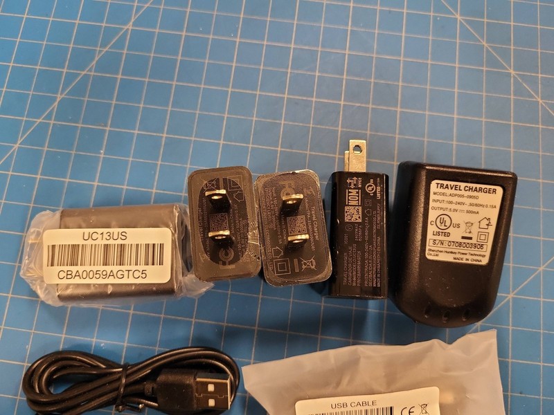 Lot of 5 USB Wall Charger Power Adapters 5V 2A 500mA Micro-USB & Type-C USB Cabl gallery