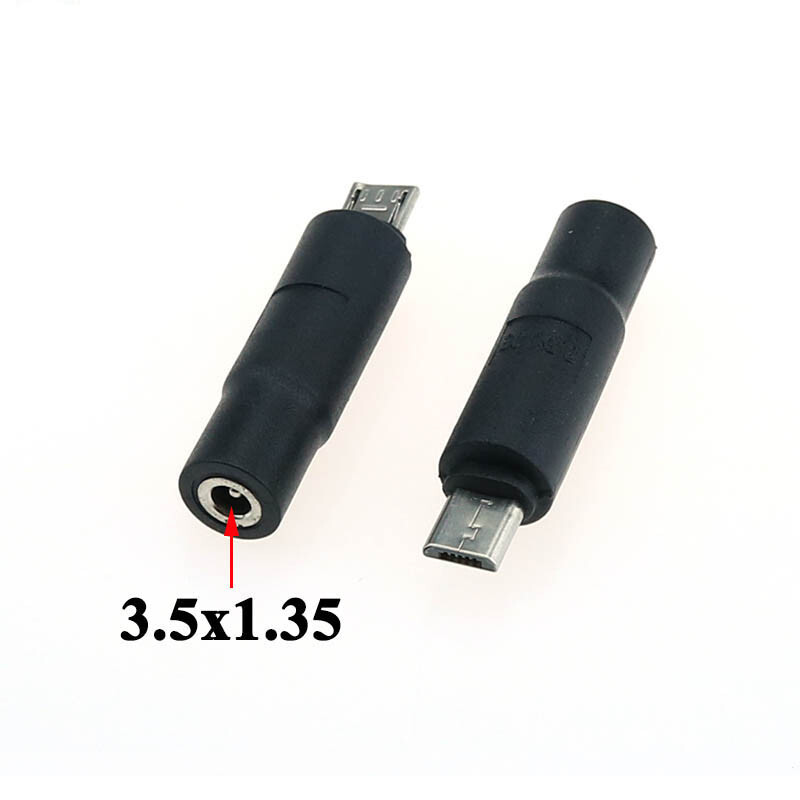 3.5 1.35 4.0 x 1.7 mm DC Power to Micro USB 2.0 Plug Connector Adapter Converter gallery