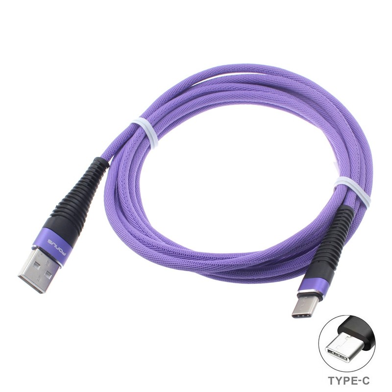 For Moto G/G Power/G Play/Edge/Plus/Stylus- 6ft USB Cable Purple Type-C Charger gallery