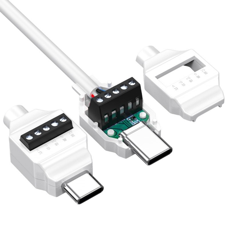 USB C Male to 5Pin/4Pin Crimp Adapter For Fast Wiring No Soldering Required gallery