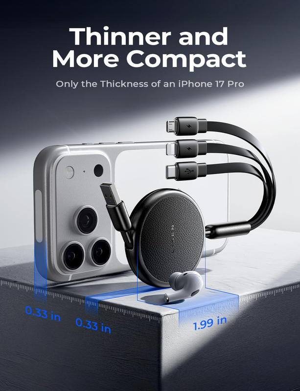 Multi Charging Cable, 3 in 1 Retractable Charging Cable, Retractable Car Charger gallery