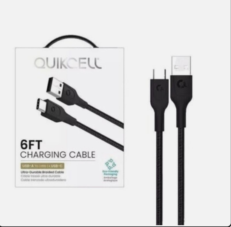 QuickCell 3Ft Charging Cable USB-A TO USB-C FAST CHARGE NAME BRAND QUALITY