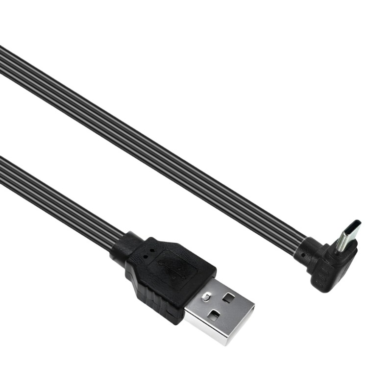 Flat Slim USB to Type C Charging Cable Power Cord Wire For Laptops And Phones