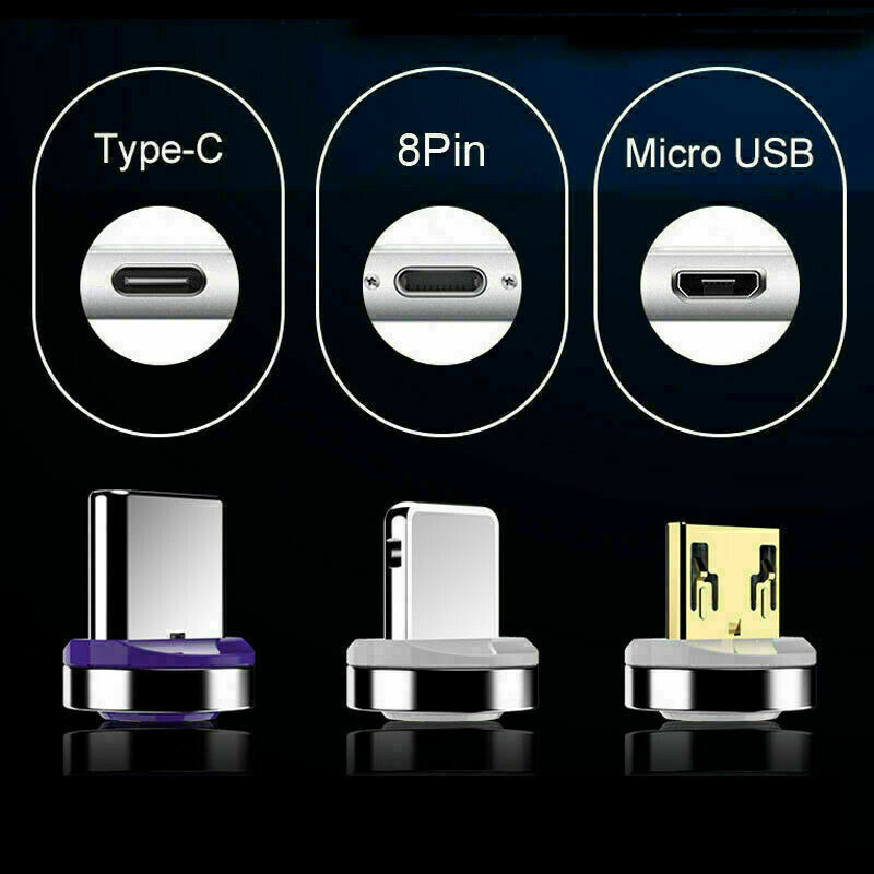 Magnetic Phone Charging Cable iPhone IOS/ Android Type-C Micro USB Cord 3A-5A gallery