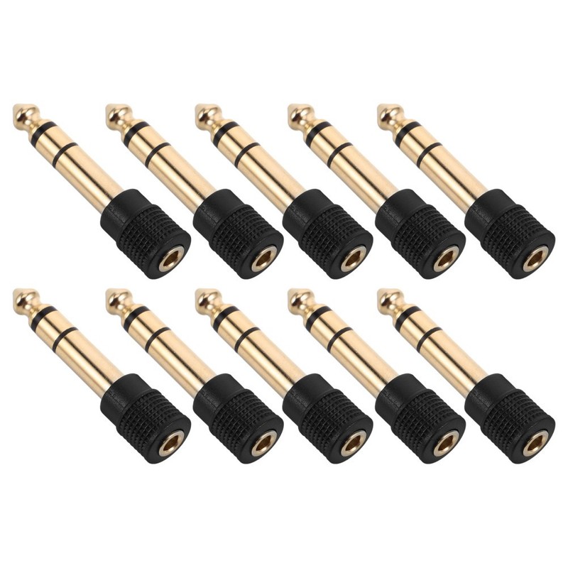 10 Pcs Stereo Headphone Adapter Headphones Earphone Jack Conversion Aux gallery