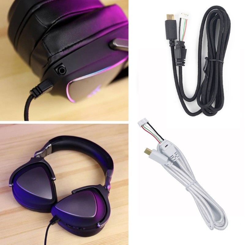 USB C Soft Headphones Cable for ROG Delta / Delta S Headphones Stereo Wire gallery
