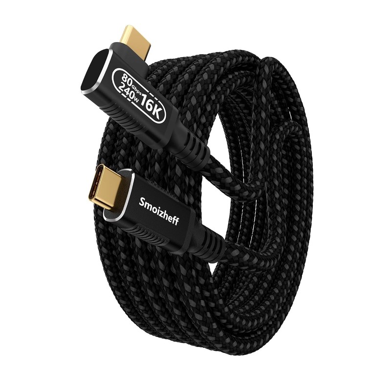 High-Speed 2m USB-C Cable: 80Gbps Data, 240W Fast Charge gallery