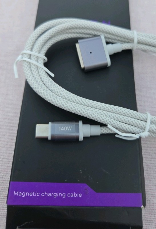 LISEN USB-C To Magnetic 3 Charging Cable, Gray, 6.6ft, Compatible With MacBook gallery