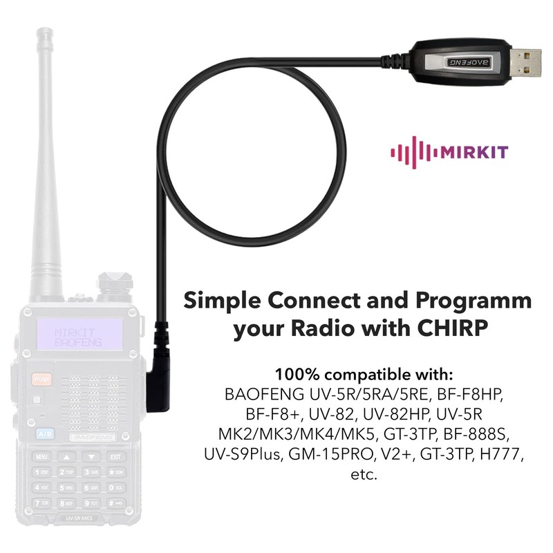 Baofeng Programming Cable for Two Way ham Portable radios: UV-5R, 5RA, 5R Plu... gallery