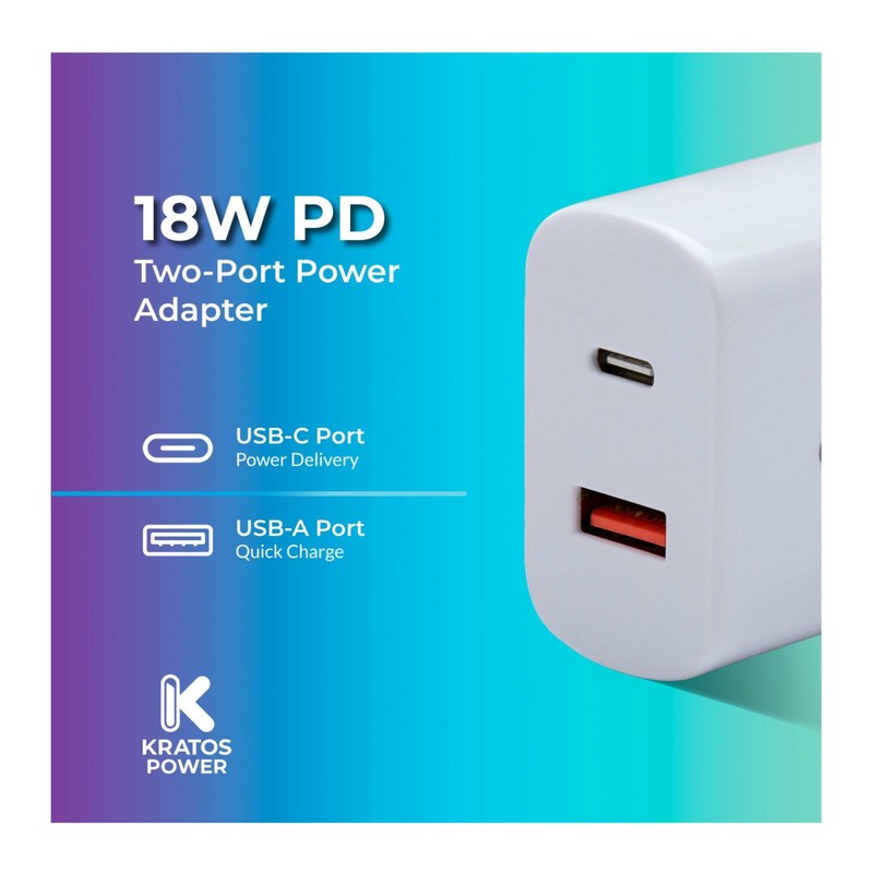 Kratos Power 18W PD Two-Port Power Adapter gallery