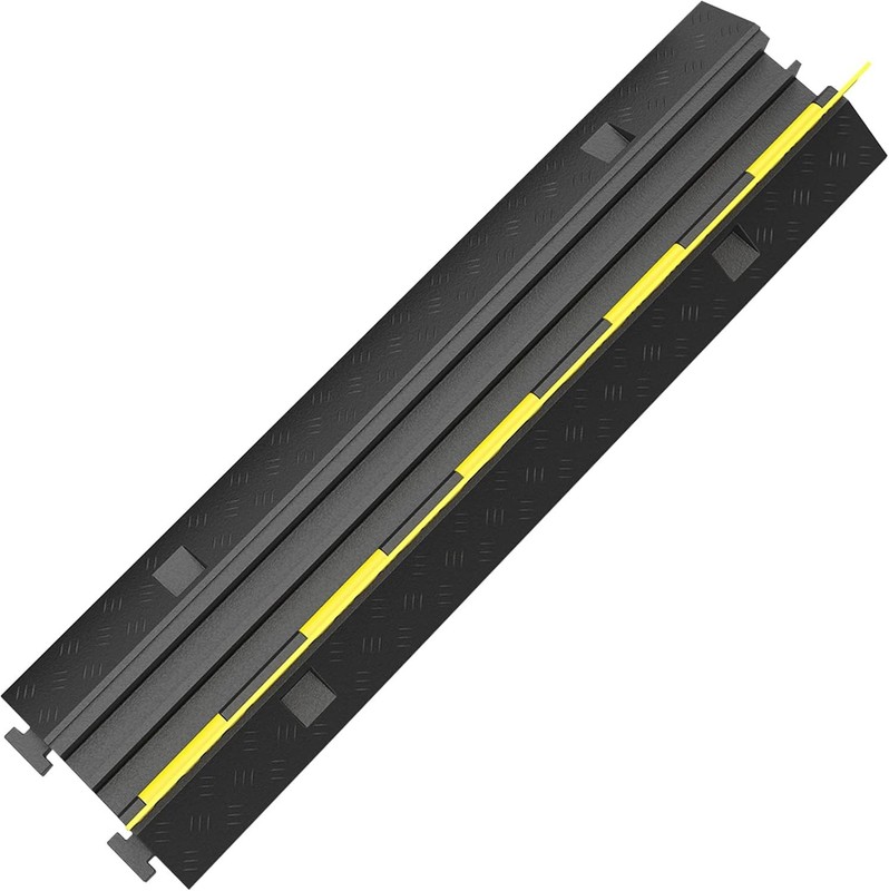 Slip-proof Cable Ramp 3 Pack - Modular Traffic Speed Bumps, 11000lbs Max gallery