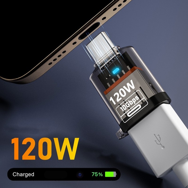 Portable USB-C to USB 3.0 Adapter 28x17x9mm Supports 10Gbps and 120W PD gallery