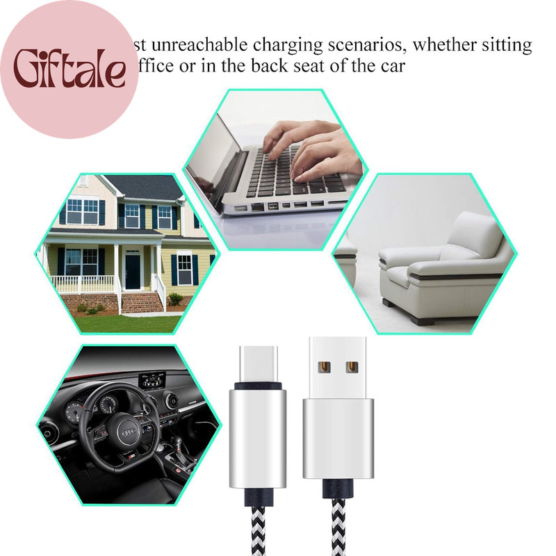 USB Type C Cable 10Ft 3Pack Quick Sync Charging USB C 2.0 to USB a Nylon Braided gallery