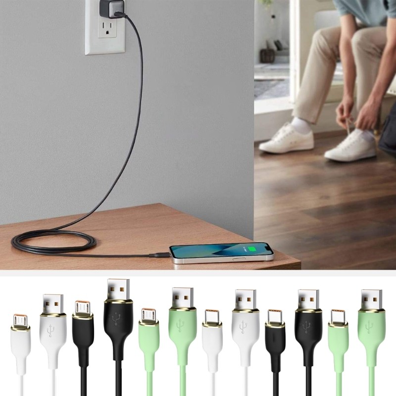 100cm Bend Resistant USB Charging Cord 3A USB to Type C/USB 5pin Power Cable gallery