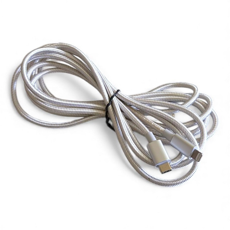 Anker 10FT 3M USBC to Lightning Cable Silver Braided MFI Certified Fast Charger