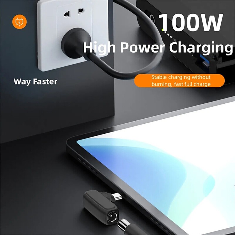 1 PC DC 5.5x2.1mm To PD USB C 100W Adapter Type C Power Charger Converter gallery