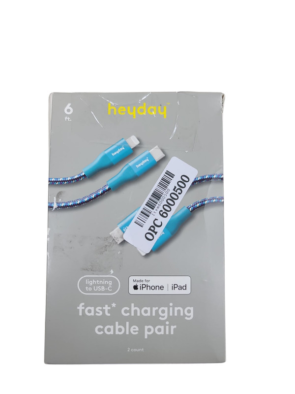 6' USB-C Braided Cable 2pk - heyday Ocean Teal gallery