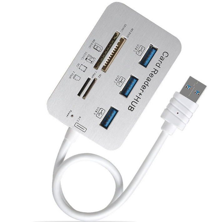 Card Reader Adapter+ 3-USB Hub Camera Connection Kit for Notebook computer
