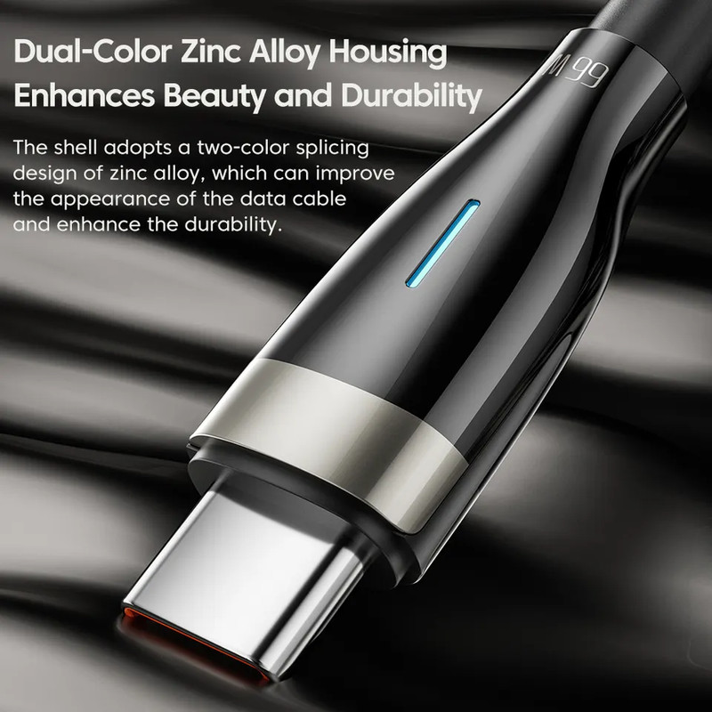Rapid Charging with the Toocki USB-A to Type-C 6A 66W Fast Charging Cable gallery