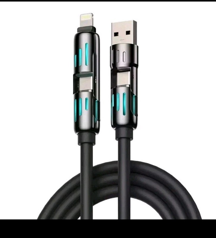 4 in 1 Multi-USB Charging Cable - MAX 240W Fast Charging/With USB A+ Type-C 5ft gallery