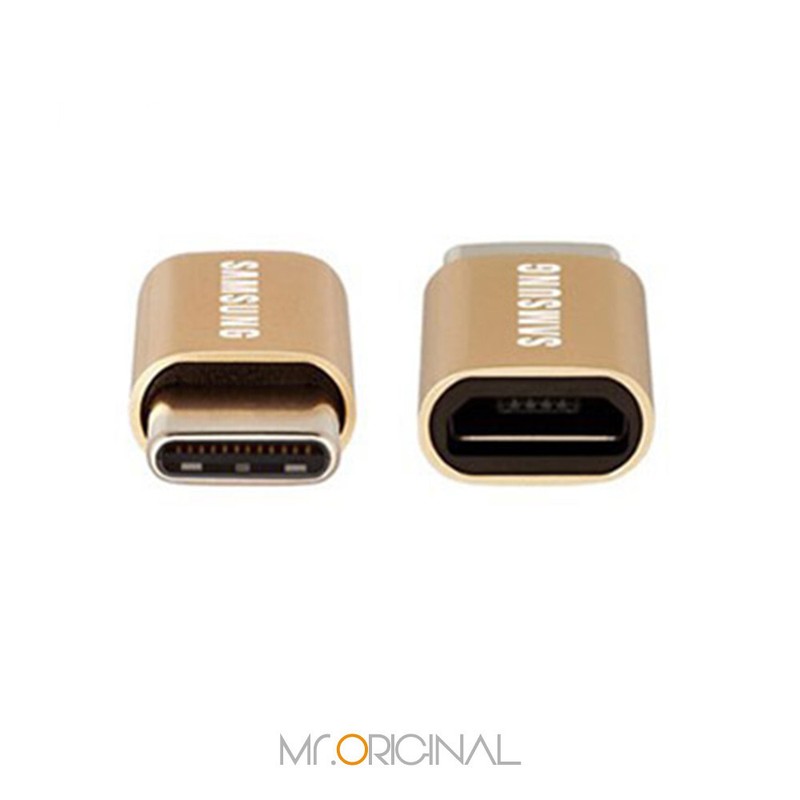 Original Samsung Official SS-GD600AY Micro USB 2.0 to USB-C Adapter - Gold gallery