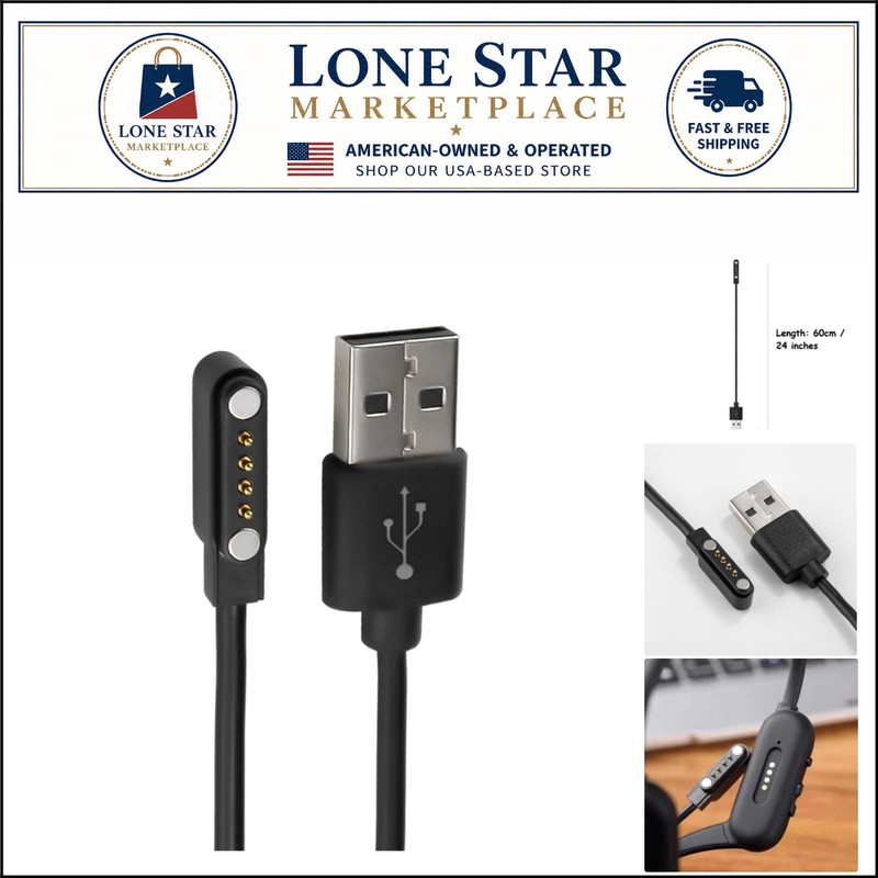 Magnetic Charging Cable for Bone Conduction Headphones & Smart Devices – 60cm