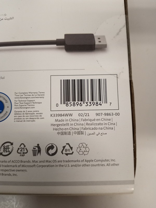 Kensington VP4000 4K Video Adapter K33984WW NEW gallery