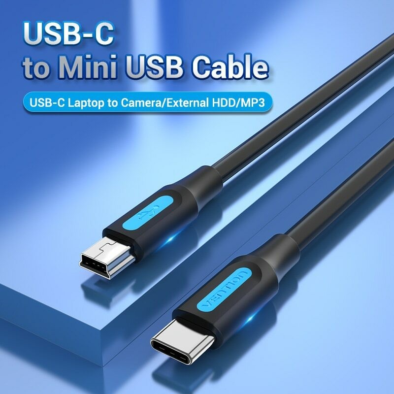 USB C to Mini USB Cable Type C Adapter Data Sync Charging Fr Camera GPS Dash Cam gallery