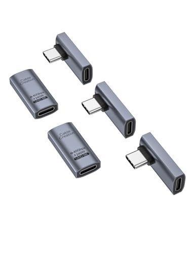 90° USB C Adapter 5 Pack, Right Angle Male to Female, 40Gbps 240W for Steam Deck gallery