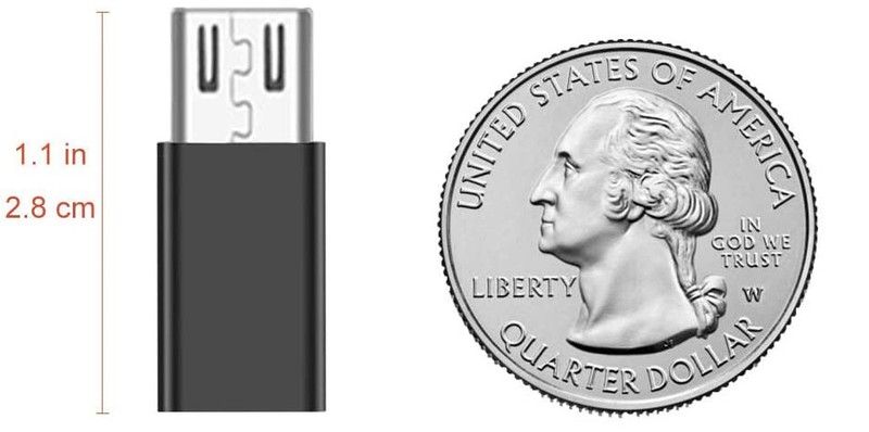 2 Pack USB 3.1 Type C Female to Micro USB Male Adapter Converter Connector USB-C gallery