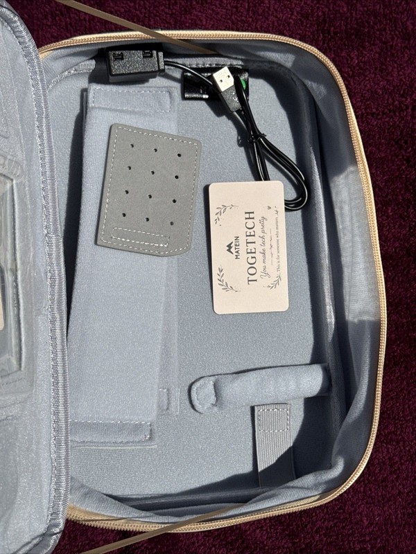 Matein 2 in 1 Hardcase Electronic Organizer & Makeup Bag with Mirror NEW gallery