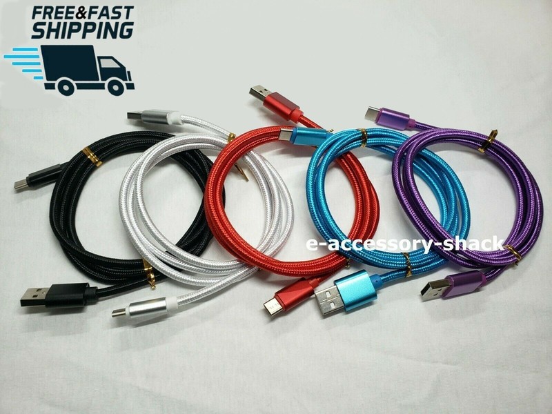2 PACK USB-C Braided Fast Charge Cable For Samsung Galaxy S24 S23 S22 S21 Ultra gallery