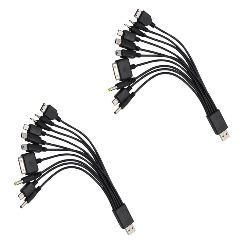 MultiDevice Universally USB Chargers Cable 23cm Compactly Data Transfer Cord