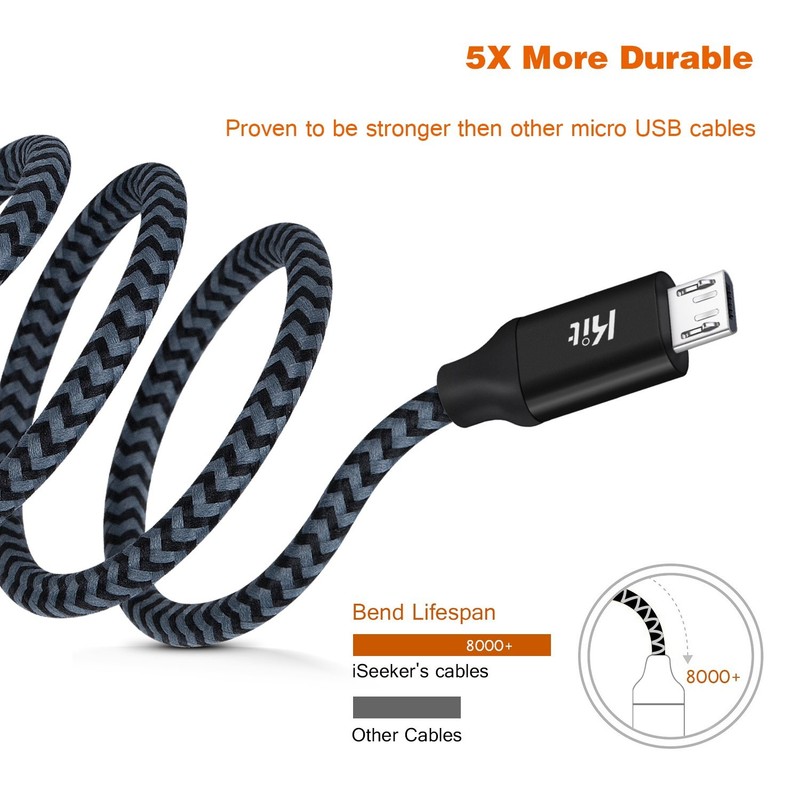 Micro USB Cable 15FT, Extra Long Durable Braided A to Micro-B Charging Data C... gallery