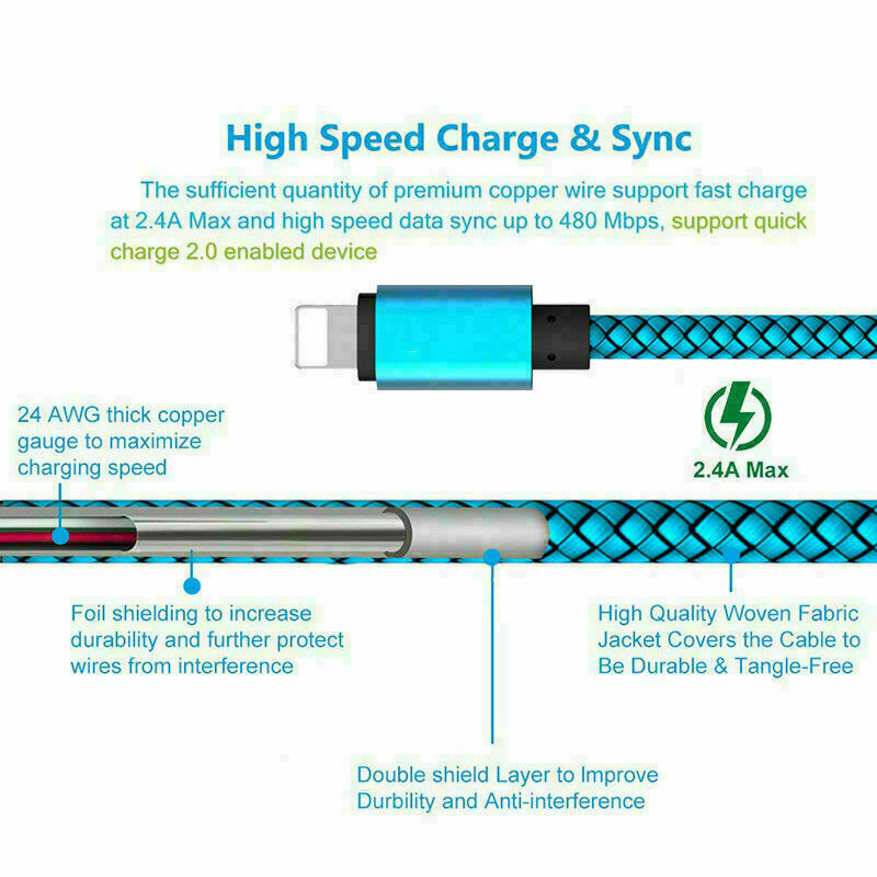 LOT 3/6/10Ft Micro USB 3.0 Fast Charger Data Sync Cable Cord LG HTC Android gallery