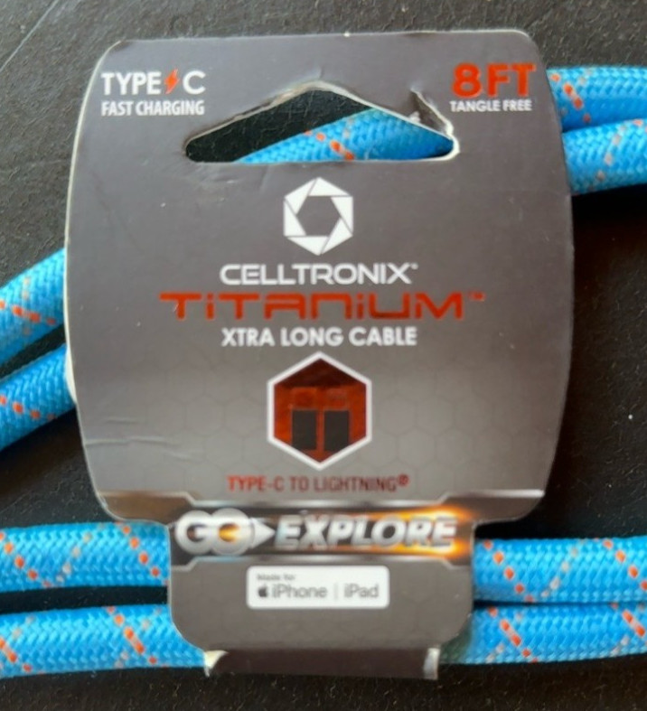 Celltronix Titanium 8FT USB-C Charging Cable Lot of 3 New gallery