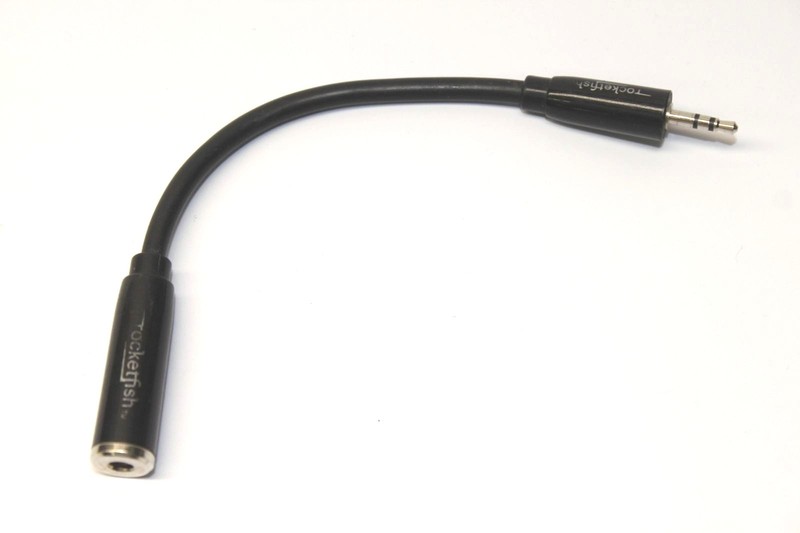 Rocketfish RF-2T3A 2.5mm to 3.5mm Stereo Audio Headset Headphones Adapter Black