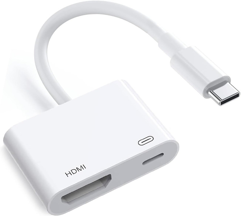 [Mfi Certified] USB C to HDMI Adapter for Iphone 16 15 to TV, 4K@60Hz Type-C To