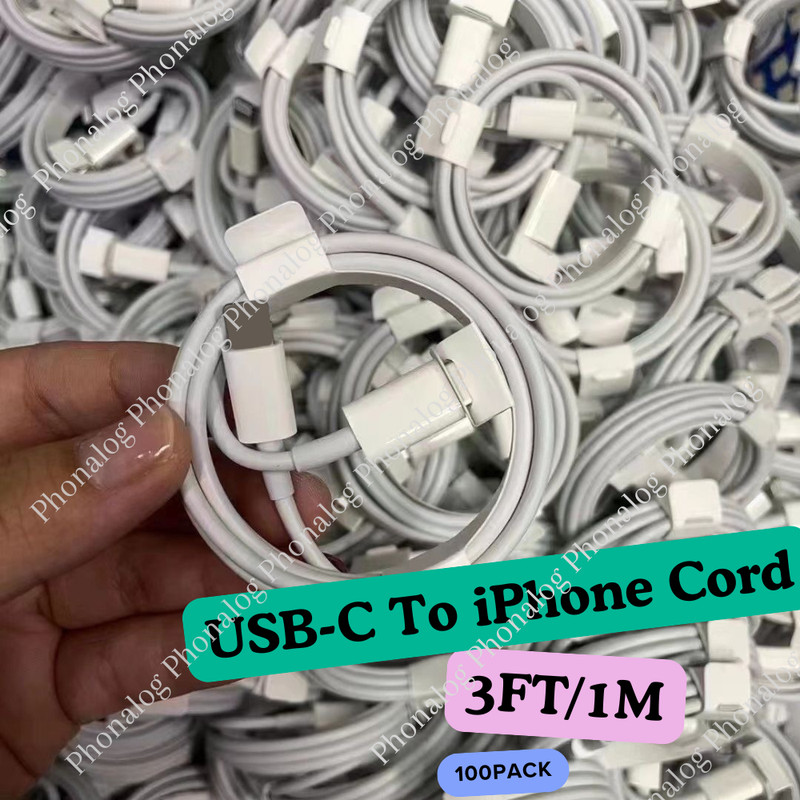 100X Lot USB C PD Fast Charger For iPhone 11/12/13/14 Pro iPad Type C 3FT Cable