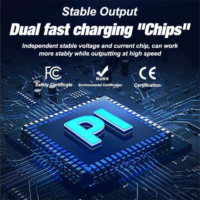 Dual USB-C 40W Power Adapter For iPhone 14 13 12 11 XS XR X 8 Fast Charger Cable gallery