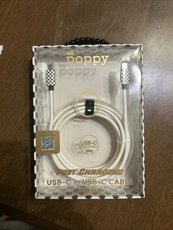 XO Poppy Fast Charging USB-C 10 Foot Charging Cable New In Box Fast Shipping.