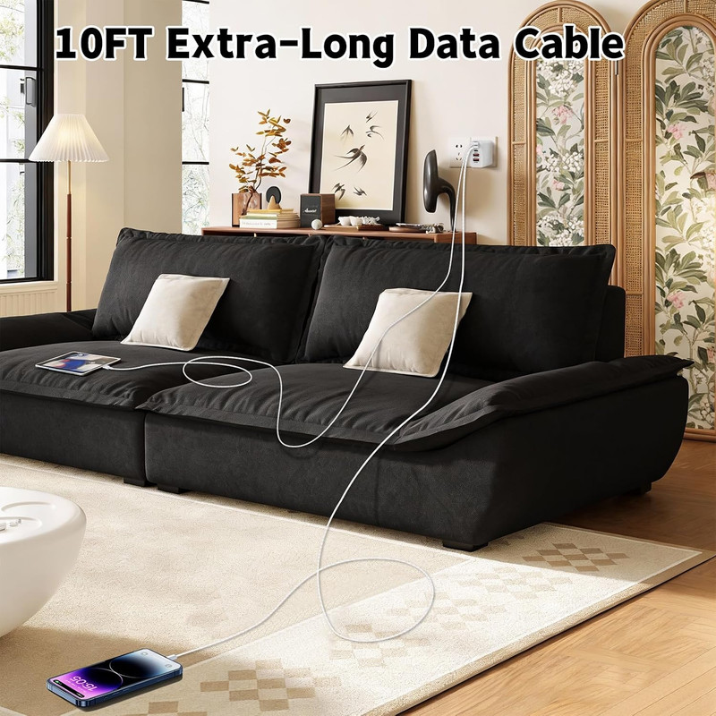 100W USB C Iphone 17 16 15 Charger Fast Charging,2-Pack 10Foot Type C Woven Cabl gallery