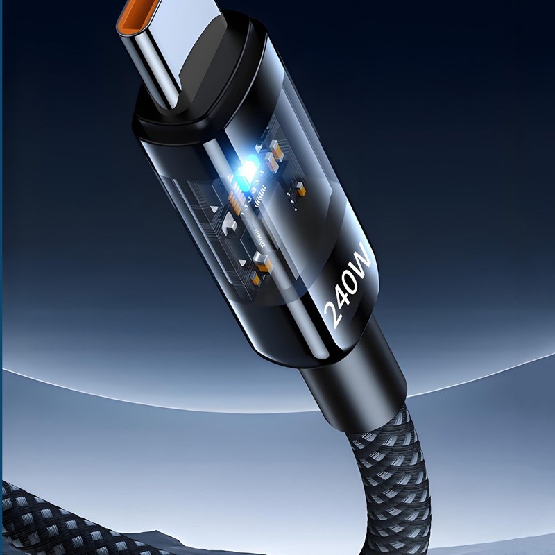 240w Super Fast USB Type-C Charging Cable Braid Phone Charger Lead Display USB-C gallery