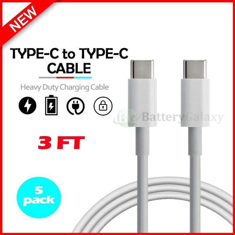 5X For iPhone 15/Samsung USB-C to USB-C cable fast charger C-type charging Cord