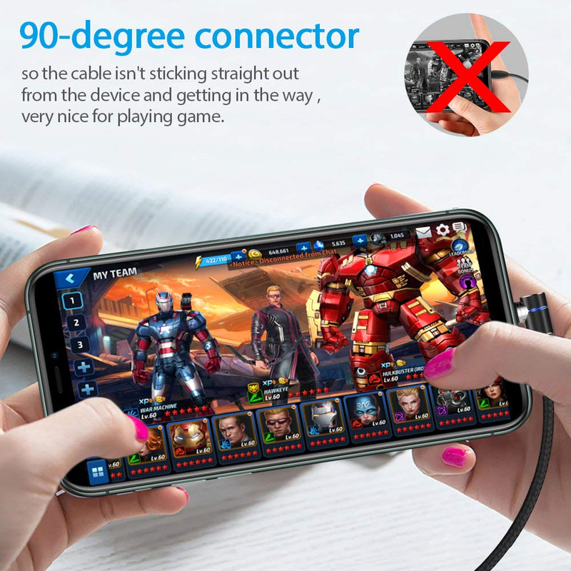 Magnetic Charging Cable 6-Pack [1Ft/3Ft/3Ft/6Ft/6Ft/10Ft], 3 in 1 Nylon Braided gallery